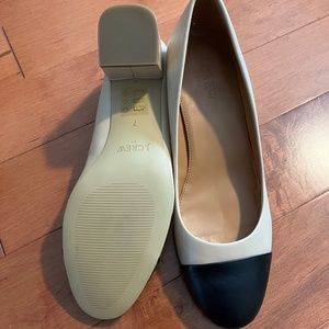 J. Crew cap-toe block heel